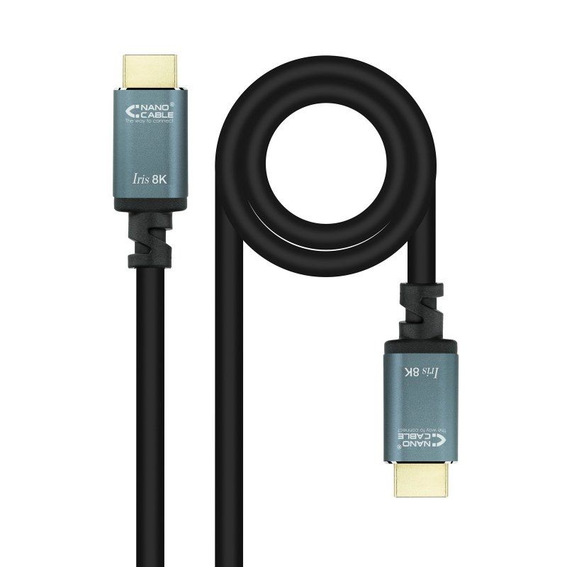 Cable d'imatge o so NANOCABLE HDMI 2.1 IRIS 8K M/M, 2 metros