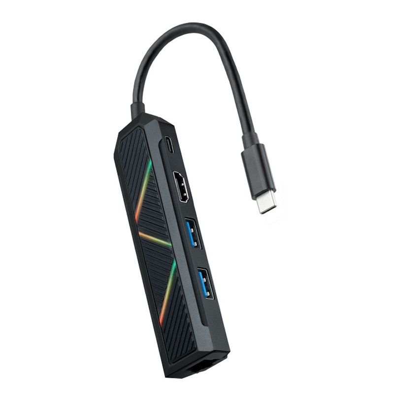 Cable d'imatge o so NANOCABLE Hub USB-C 5 en 1 USB-A+USB-C+HDMI+RJ45