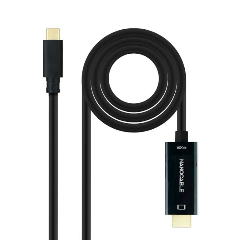 Cable convertidor USB-C a HDMI 1.4 4K@30Hz Nanocable 10.15.5132 1.8 m negre