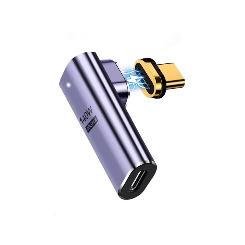 Câble audio ou vidéo Ewent Magnético USB-C 90º USB4 PD 100W