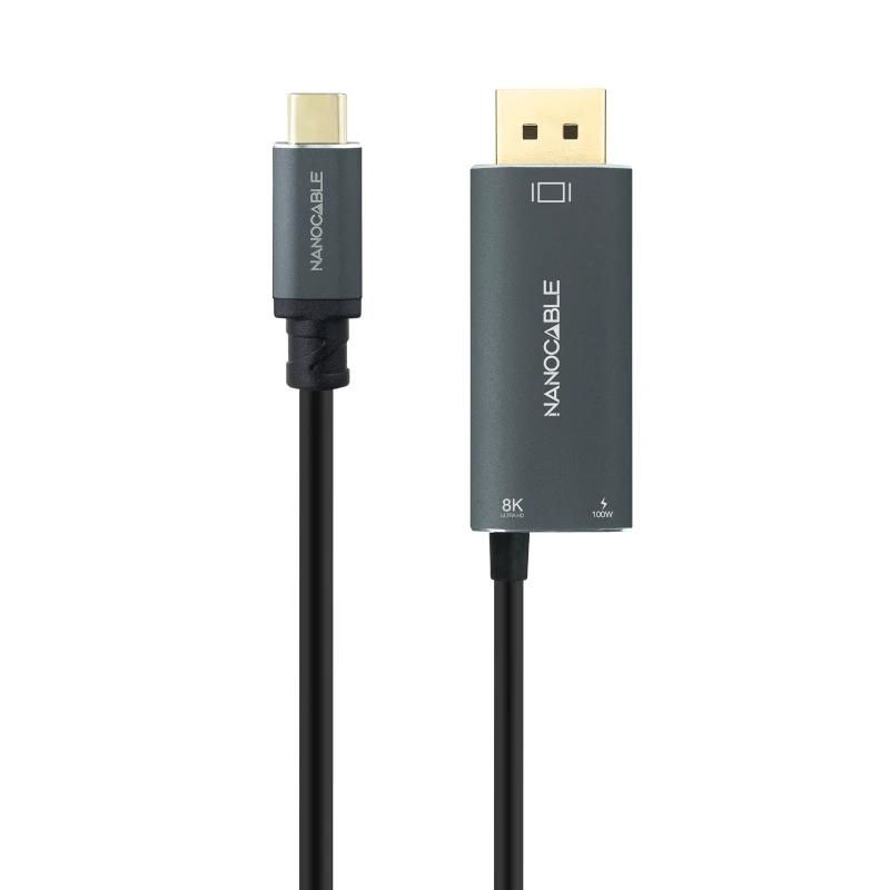 Cable d'imatge o so NANOCABLE USB-C/M-DP/M+USB-C/H PD 1.8M