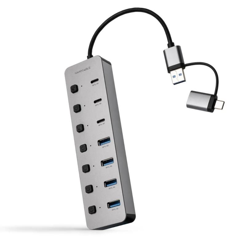 Cable d'imatge o so NANOCABLE Hub USB-C/A 4xUSB-A+3USB-C+USB-C 5V