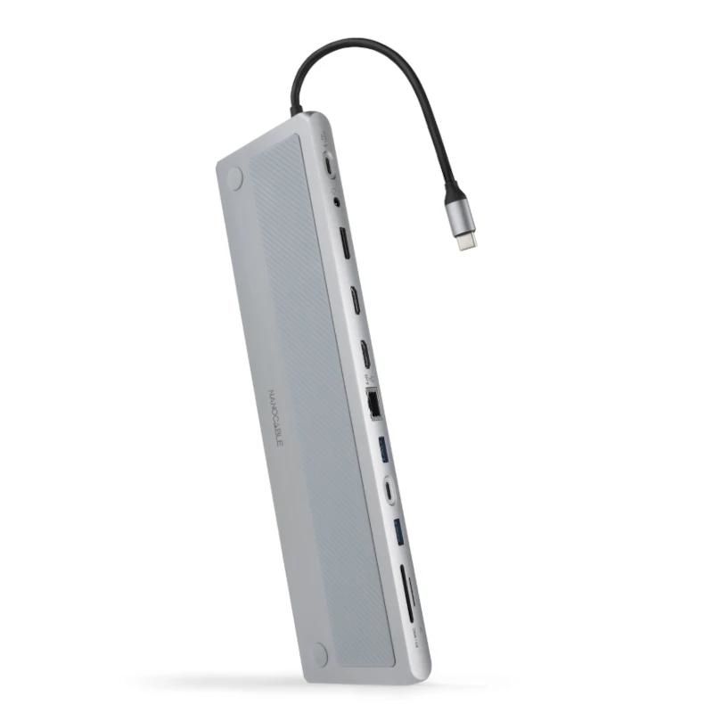 Cable d'imatge o so NANOCABLE Dock 3xUSB-A+USB-C+PD+2xHDMI+DP+RJ45+SD