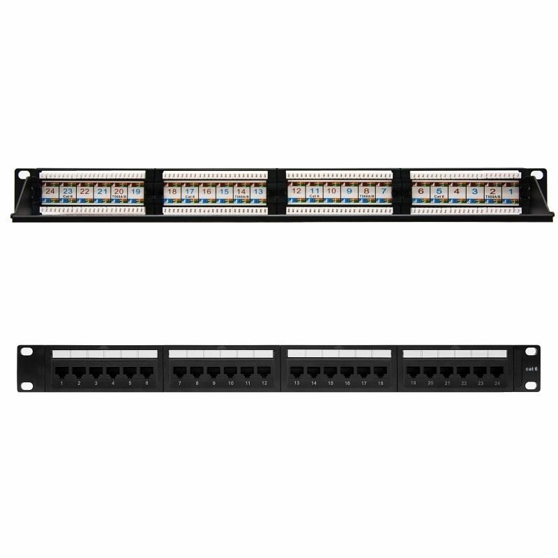 Baie rack ou accessoire NANOCABLE Panel Parcheo 24P CAT.6 UTP 19"1U Dual