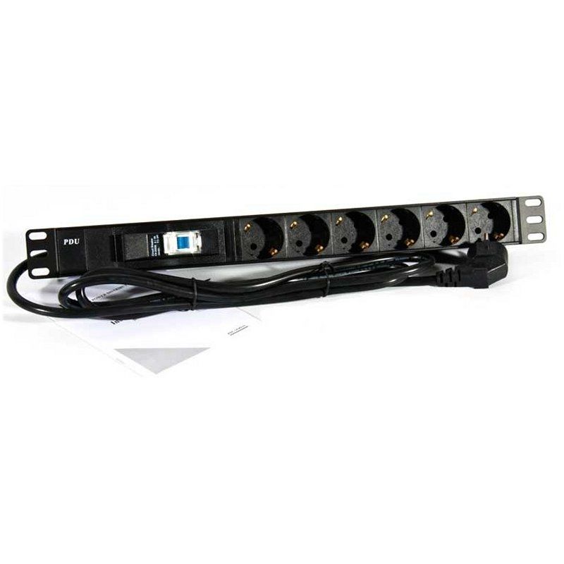 Armari rack o accessori 2LAN Regleta 19" 6 Schukos Magneto-Térmico