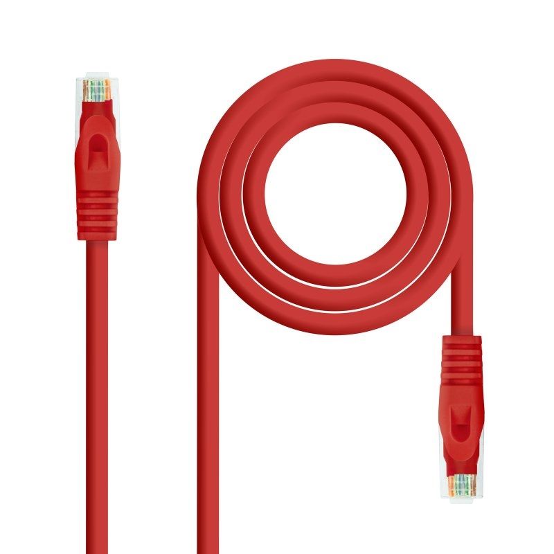 Câble réseau NANOCABLE Latiguillo Categoria 6A LSZH/UTP 1Metro rouge
