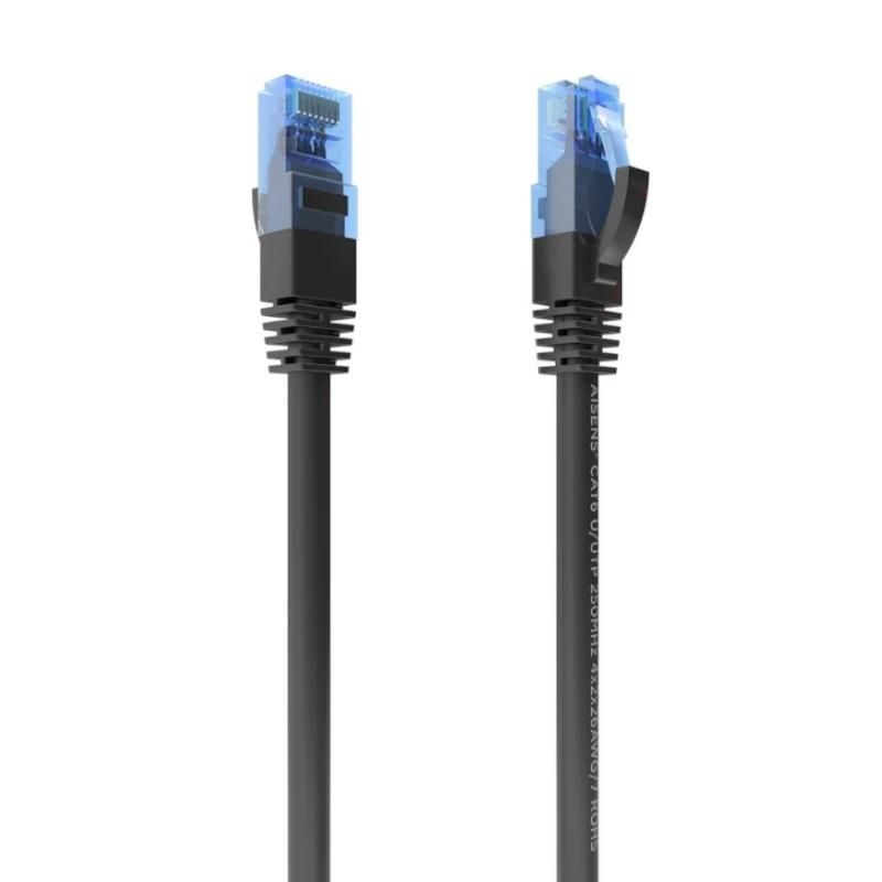 Câble, connecteur ou outil réseau Aisens Cable RJ45 CAT.6 UTP AWG26 CCA noir 0.5M