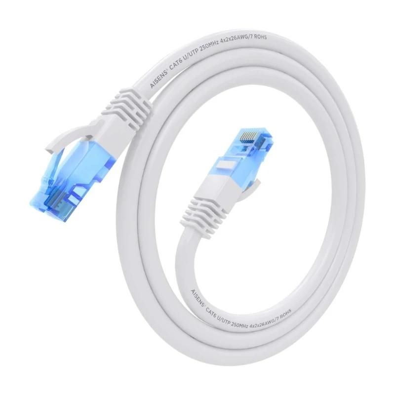 Câble, connecteur ou outil réseau Aisens Cable RJ45 CAT.6 UTP AWG26 CCA blanc 0.5