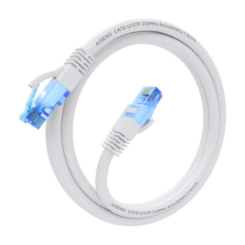 Câble, connecteur ou outil réseau Aisens Cable RJ45 CAT.6 UTP AWG26 CCA blanc 1M