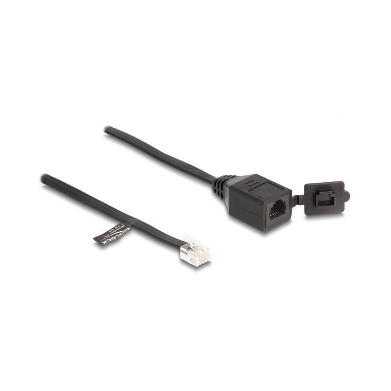 Câble, connecteur ou outil réseau DELOCK Cable RJ11 macho a RJ11 hembra con tapa
