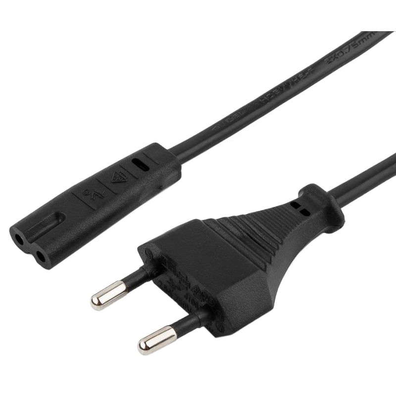 Cable o accesorio GEMBIRD Cable Alimentación Euro 2pin C7 1.8M Negro