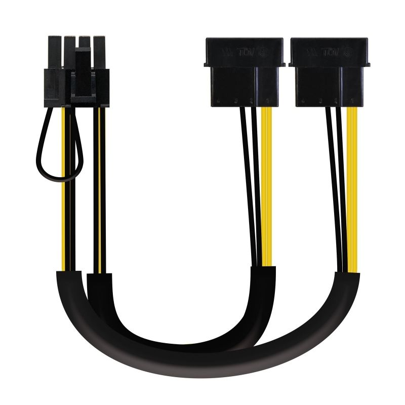 Cable o accesorio NANOCABLE Cable VGA 2x5.25"/M-PCI-E(6+2PIN)/M 20cm