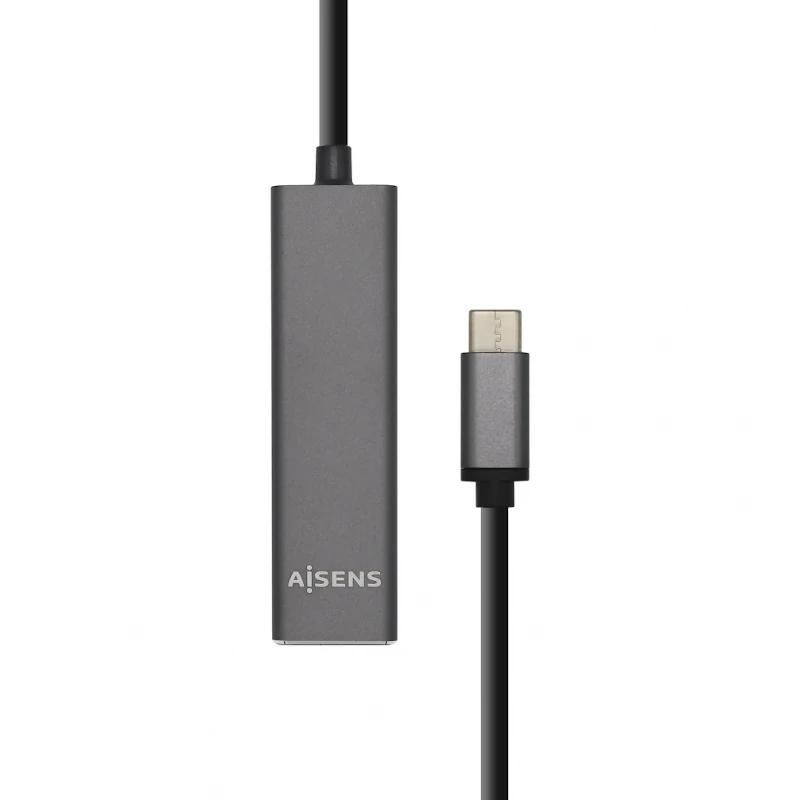 Câble ou accessoire Aisens Hub USB 3.1 USB-C/M-4xTipo A/H gris, 15cm