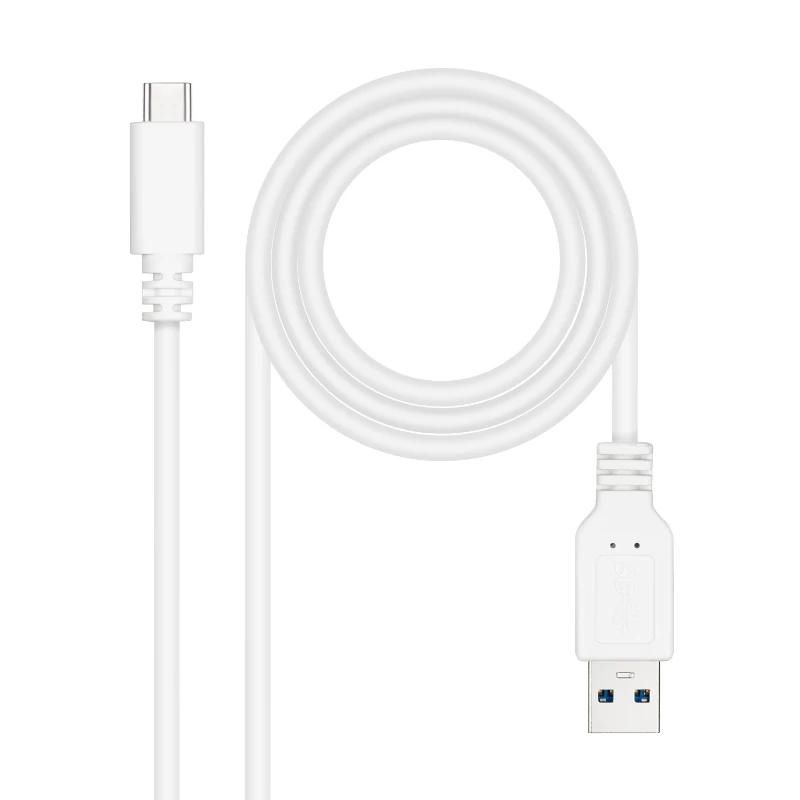 Cable o accesorio NANOCABLE Cable USB 3.1 Gen2 USB-C/A 2 M Blanco