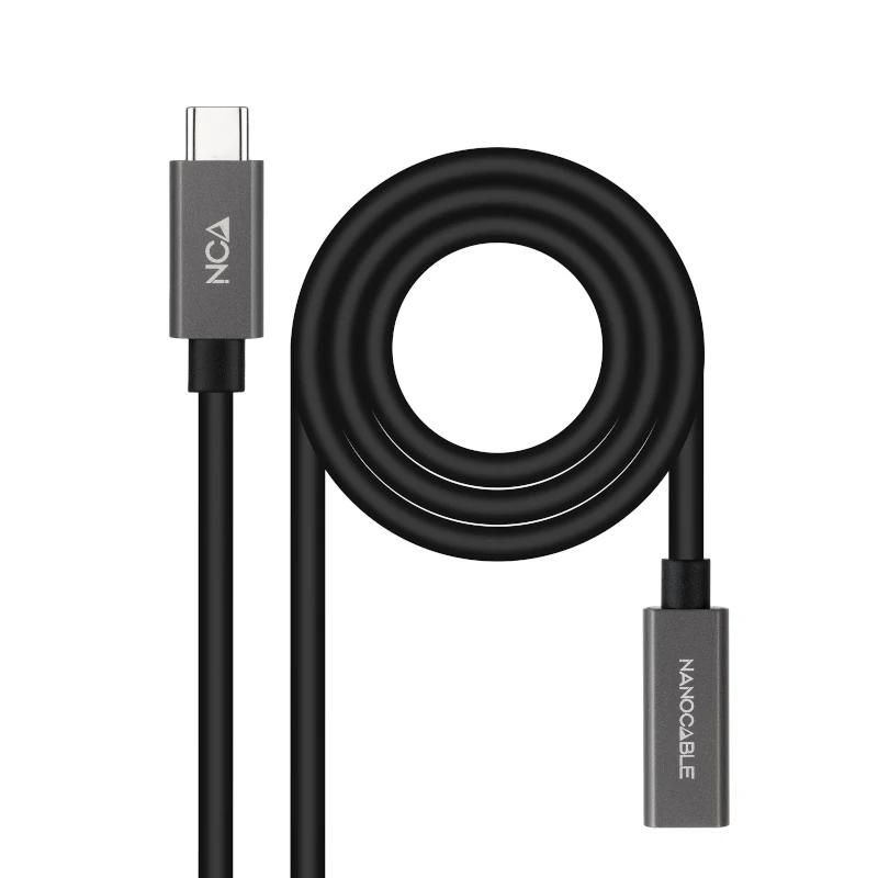 Cable o accesorio NANOCABLE Cable USB 3.2 Gen2 USB-C M/H 1,5 M Negro