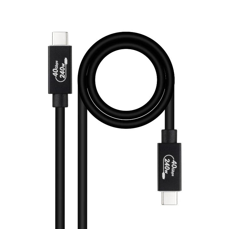 Cable o accesorio NANOCABLE Cable USB4 Gen3x2 40Gbps 240W USB-C 1M