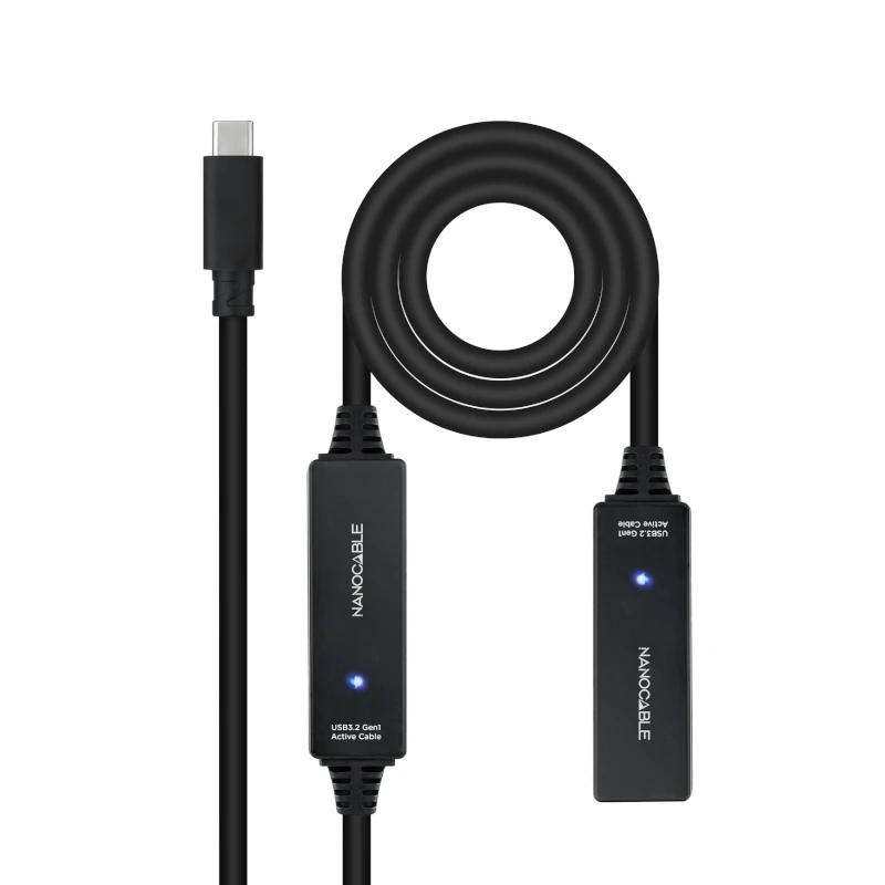 Cable o accesorio NANOCABLE Cable USB 3.2 amplif. C/M-C/H 10 m