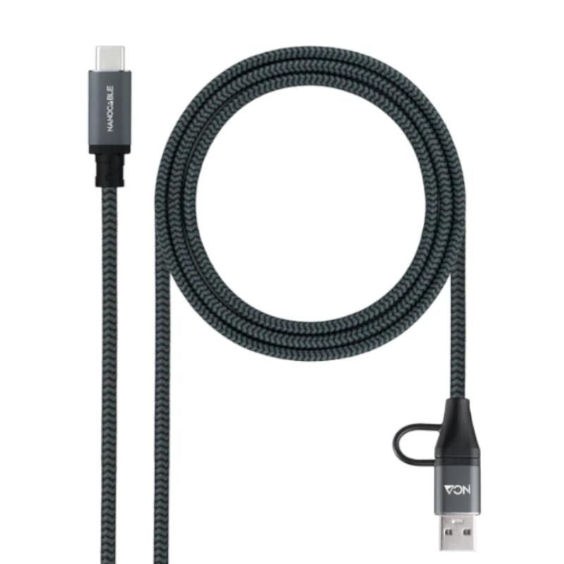 Cable o accesorio NANOCABLE Cable USB3.2 100W USB-C+A/USB-C 1 M