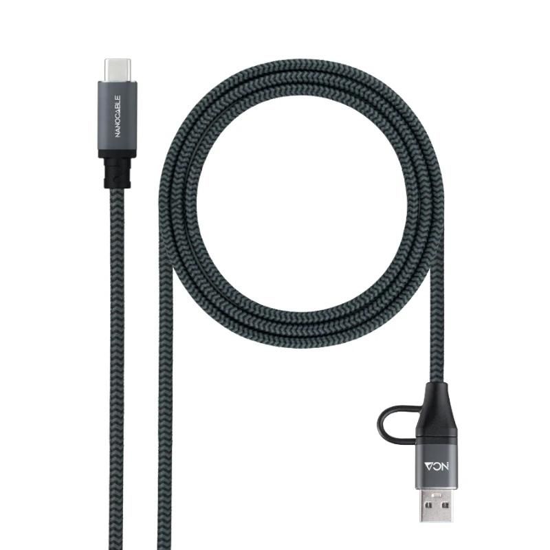 Cable o accesorio NANOCABLE Cable USB3.2 100W USB-C+A/USB-C 2 M