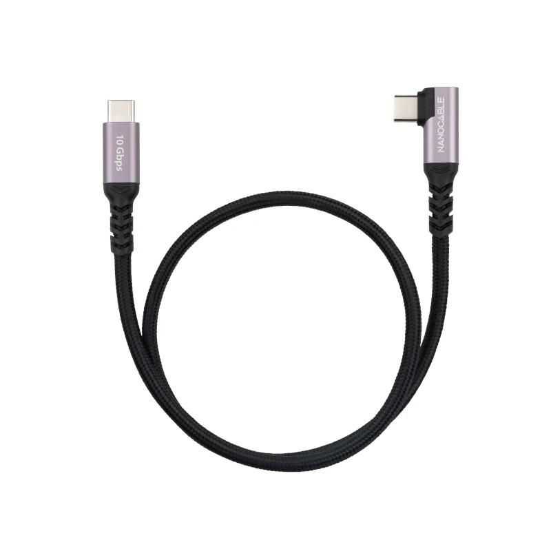Cable o accesorio NANOCABLE Cable USB-C 3.2 GEN2 Acodado 100W 1 M