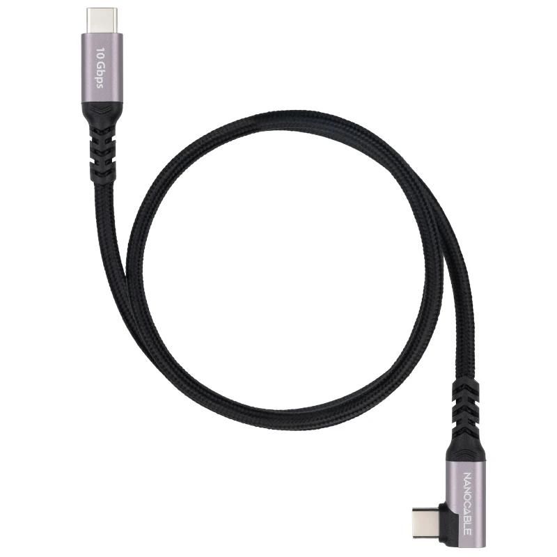Cable o accesorio NANOCABLE Cable USB-C 3.2 GEN2 Acodado 100W 3 M