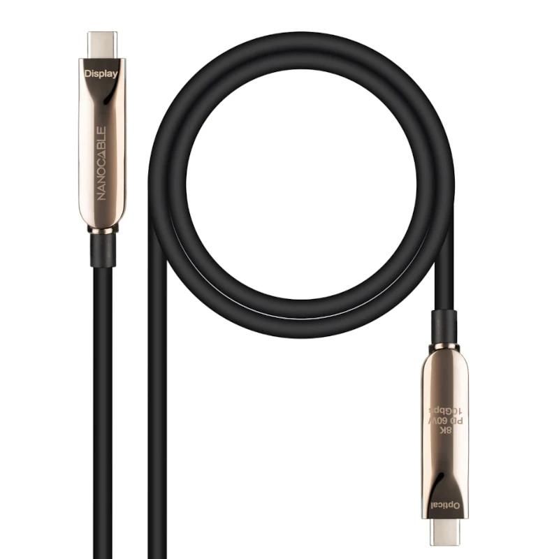 Cable o accesorio NANOCABLE Cable USB3.2 Gen2x1 AOC 60W 8K, 5m