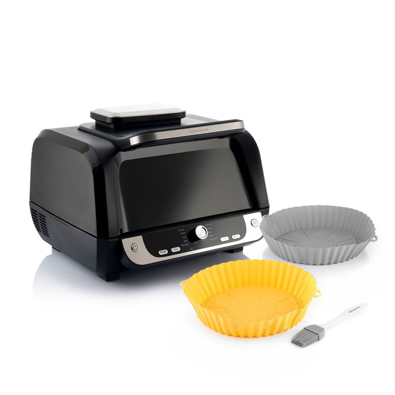 Pack Paniers en Silicone avec Pinceau pour Friteuses à Air et Friteuse à Air avec Gril, Accessoires et Livre de Recettes InnovaG
