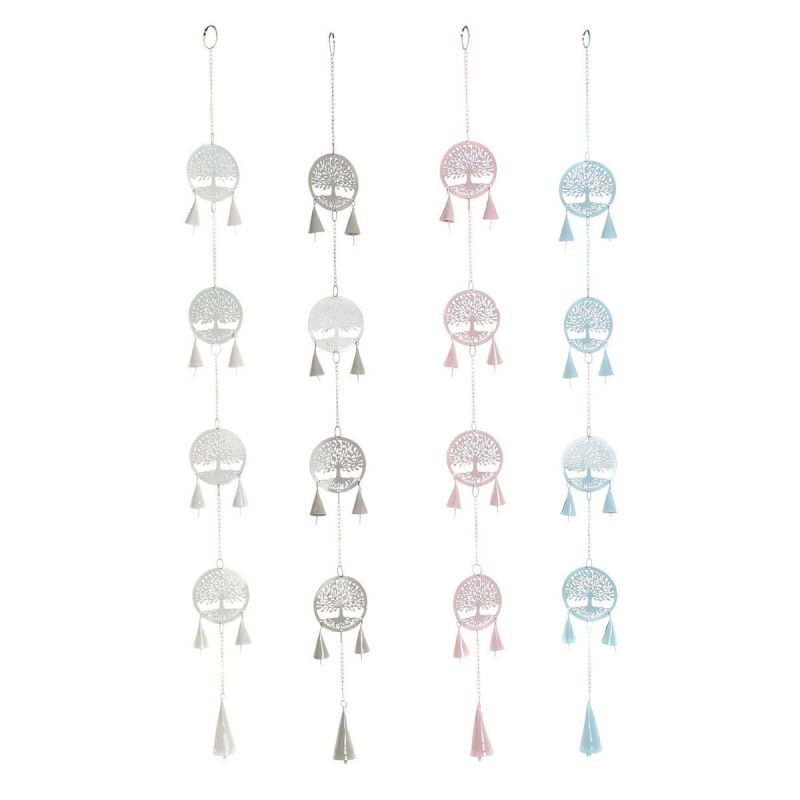 Décoration Suspendue DKD Home Decor Arbre Blanc (4 Unités)