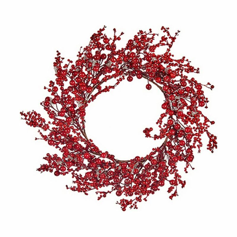 Couronne de Noël Krist+ Rouge Plastique 48 x 10 x 48 cm (6 Unités)