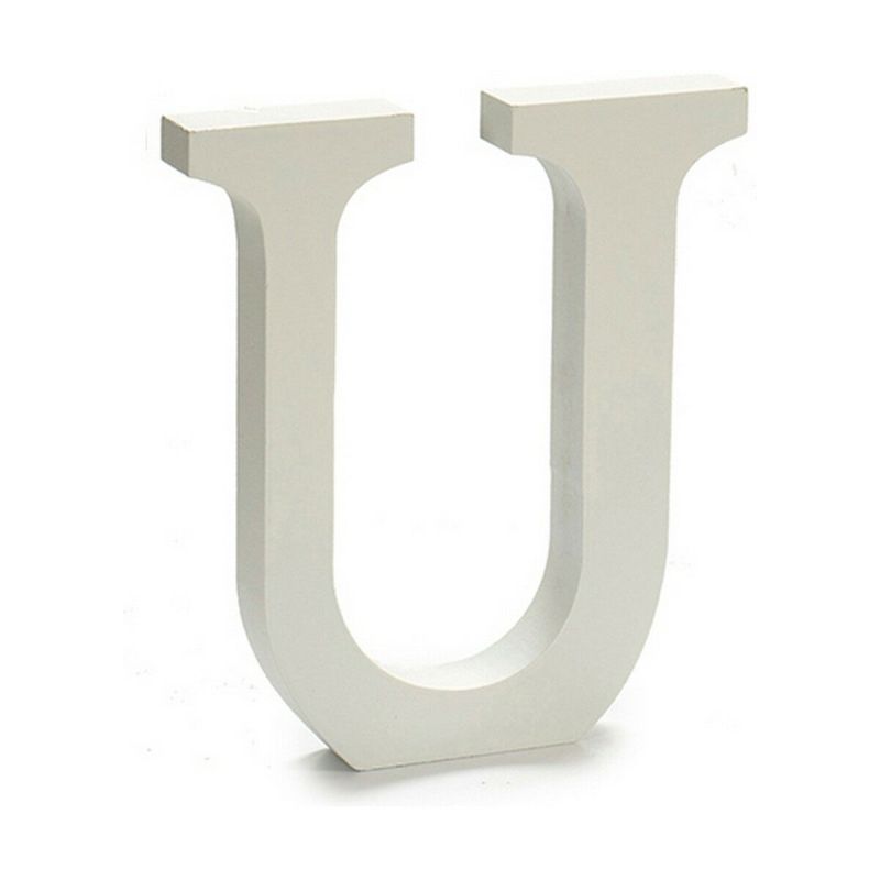 Letra Pincello U Blanco 1,8 x 21 x 17 cm (12 Unidades)