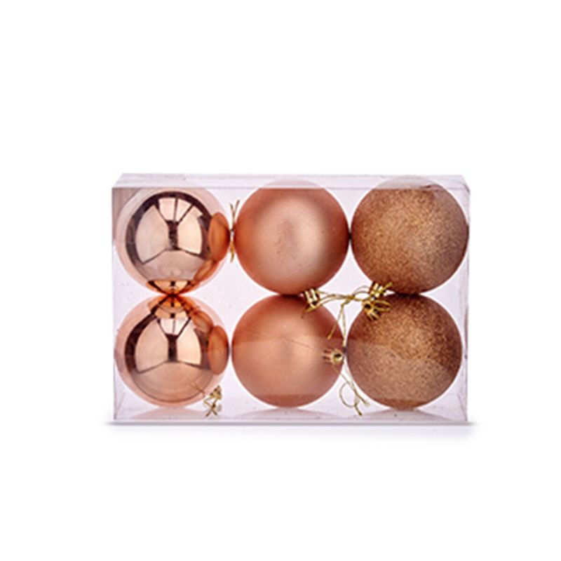 Lot de boules de Noël Krist+ Cuivre Plastique (24 Unités)