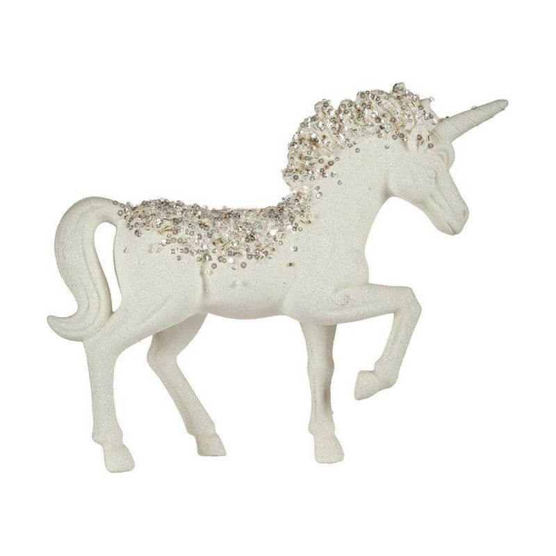 Figurine Décorative Krist+ Blanc Licorne 9,5 x 31 x 40 cm