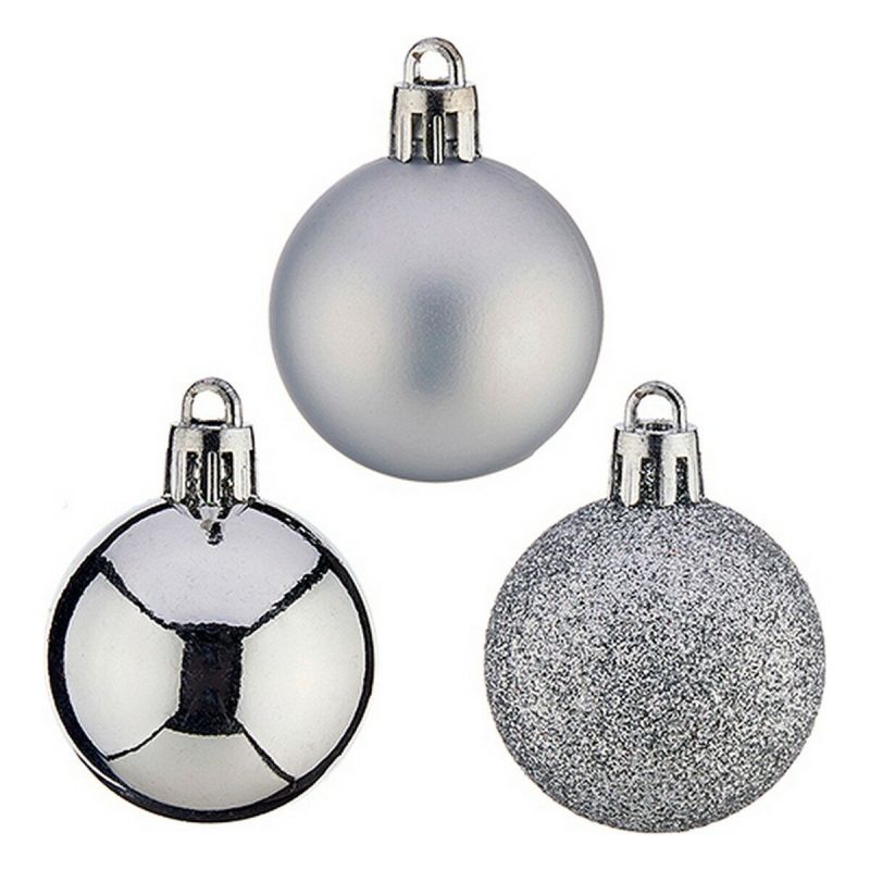 Boules de Noël Krist+ Argenté PVC Ø 4 cm