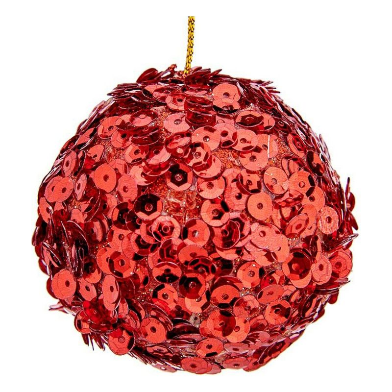 Boules de Noël Krist+ Rouge Plastique Ø 10 cm 6 Unités
