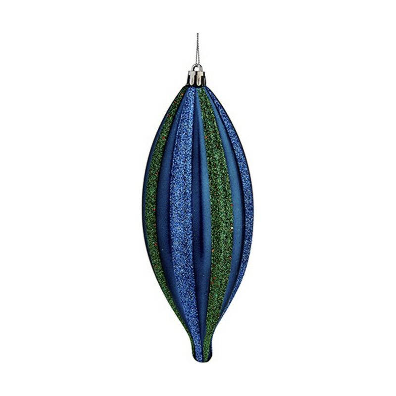 Adorno Navideño Krist+ Azul Verde PVC 8,5 x 3,5 x 19 cm Alargado