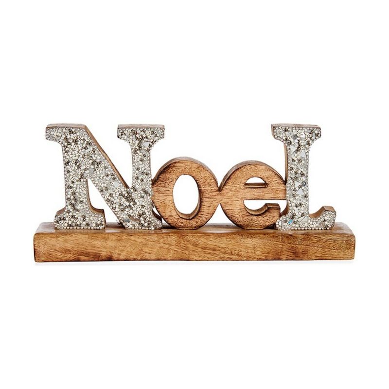 Figurine Décorative Krist+ Noel Argenté Paillettes 6,5 x 10 x 25 cm