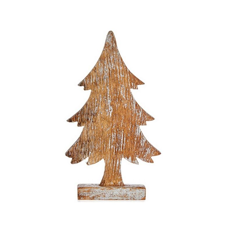 Sapin de Noël Krist+ Marron Argenté Argent Bois 5 x 31 x 15 cm