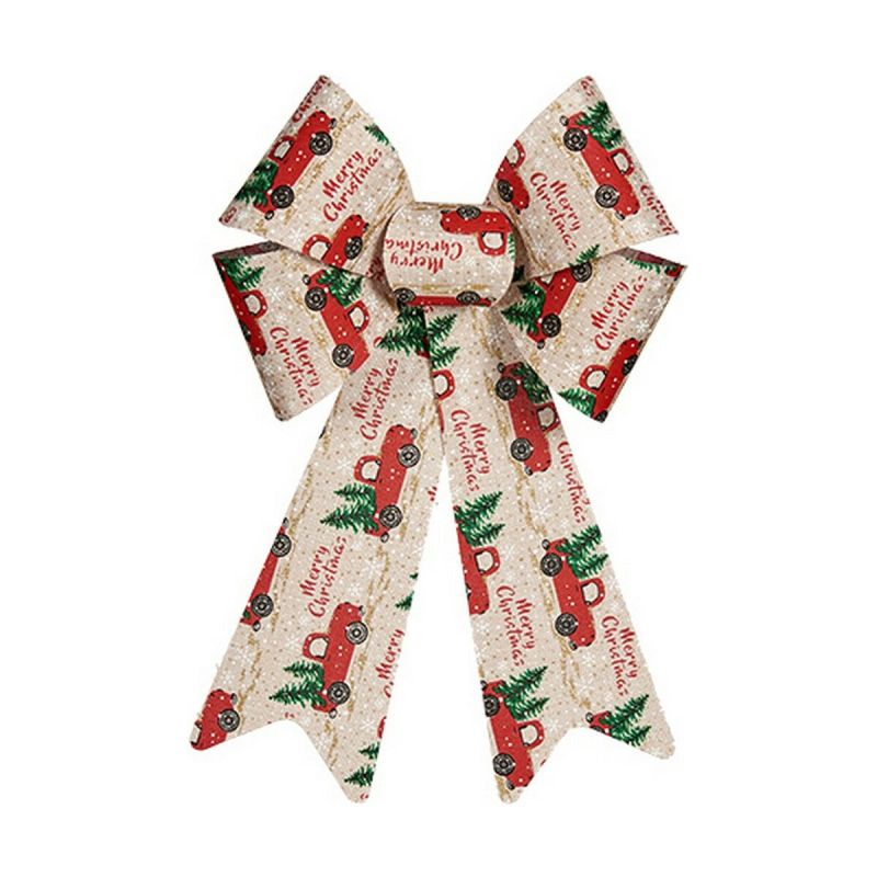 Lien Krist+ Rouge Beige Voitures 15 x 25 cm Décorations de Noël