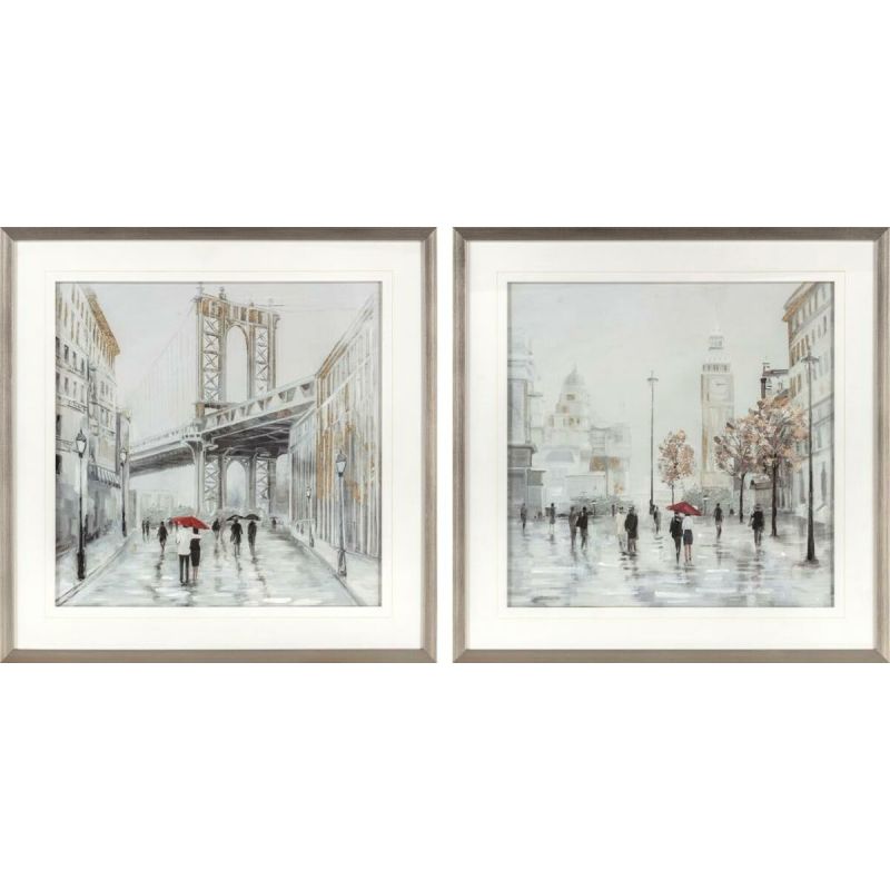 Toile DKD Home Decor polystyrène Toile 60 x 3 x 60 cm 63 x 3 x 63 cm
