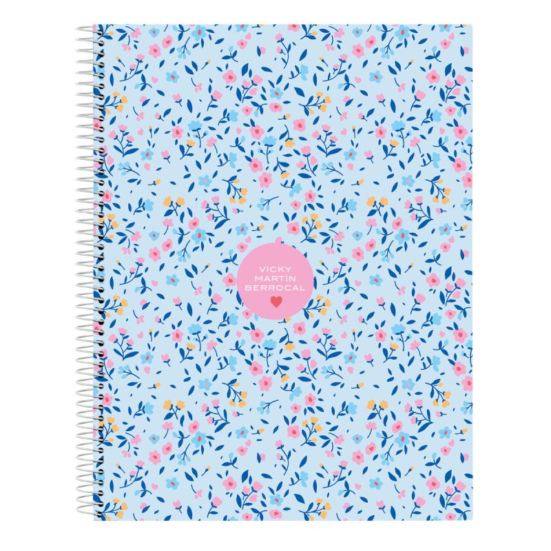 Carnet Vicky Martín Berrocal Paraíso Bleu Rose A4 120 Volets