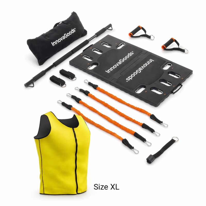 Pack système d'entraînement portable avec guide d'exercices et gilet sauna homme XL InnovaGoods