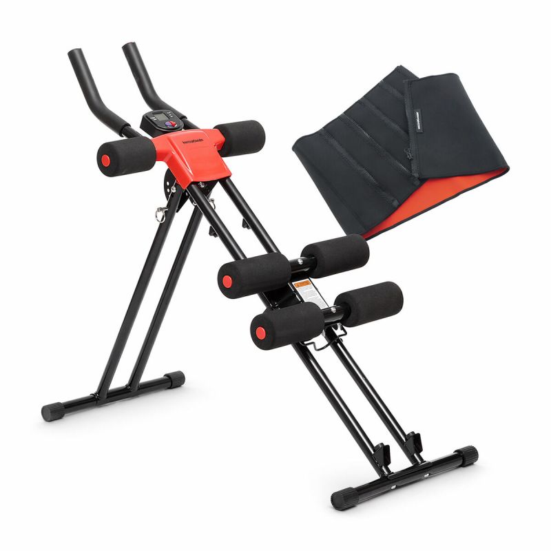 Pack machine à abdominaux pliable avec guide d’exercices et ceinture sauna InnovaGoods