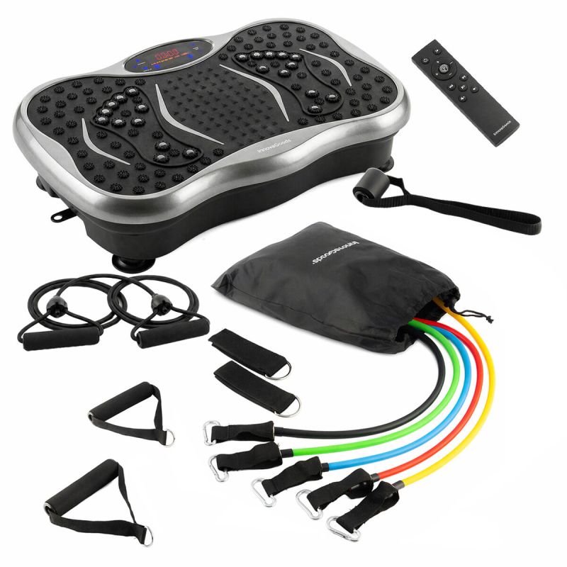 Pack Plateforme Vibrante avec Haut-parleur, Télécommande et Bandes de Résistance avec Guide d’Exercices InnovaGoods