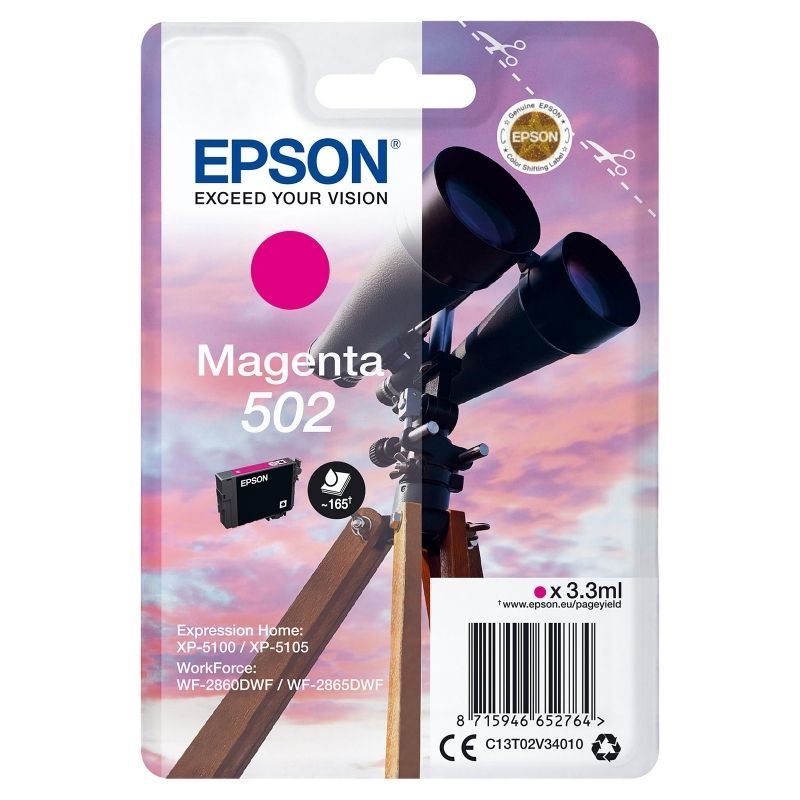 Cartutx de tinta Epson 502 Magenta