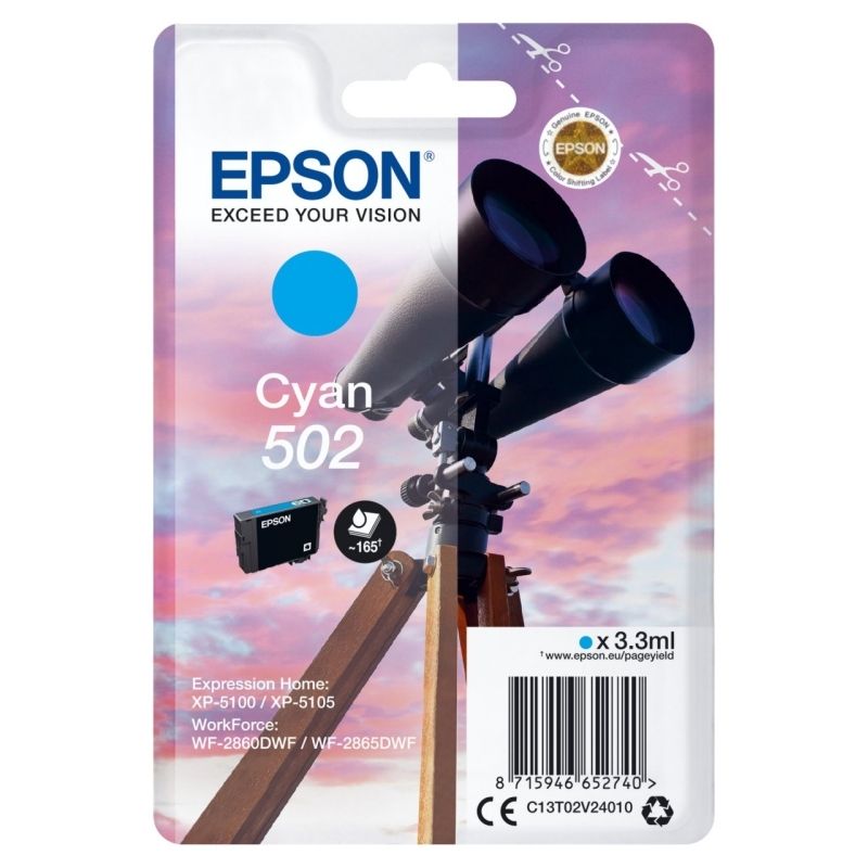 Cartutx de tinta Epson 502 Cyan