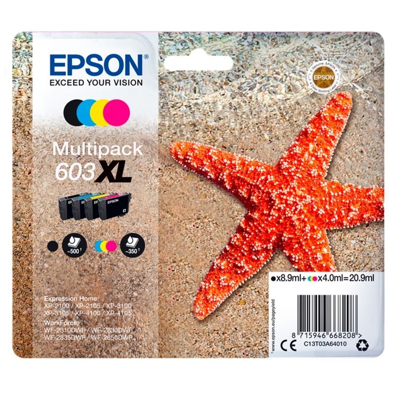 Cartouche d'encre Epson Multipack 603XL 4 Colores
