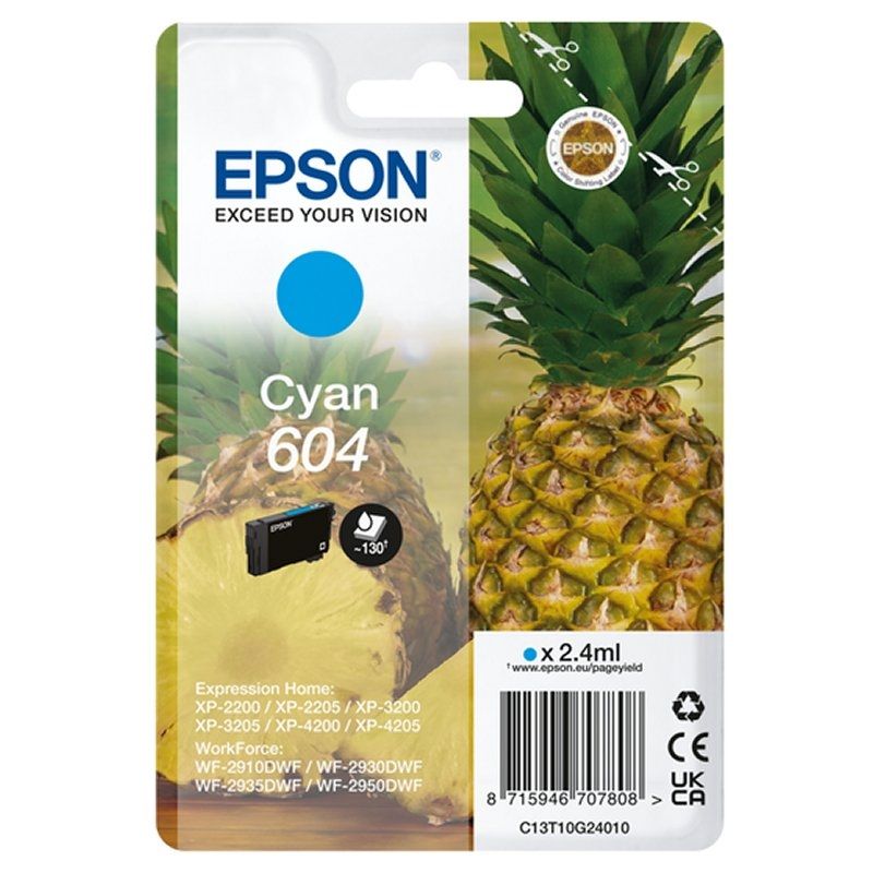 Cartouche d'encre Epson 604 Cyan