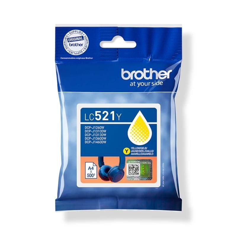 Cartouche d'encre Brother LC521Y jaune