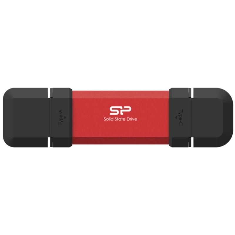 Clé USB Silicon Power SP Memoria USB DS72 250GB USB A+C 3.2 Gen2 rouge
