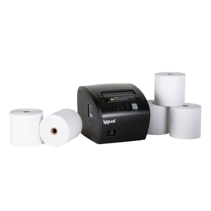 Imprimante iggual Kit impresora térmica tickets TP EASY 80 + 5 rollo